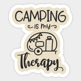 Camping is my therapy Sticker